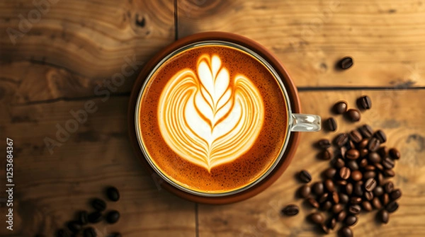 Obraz Aromatic Latte with Art