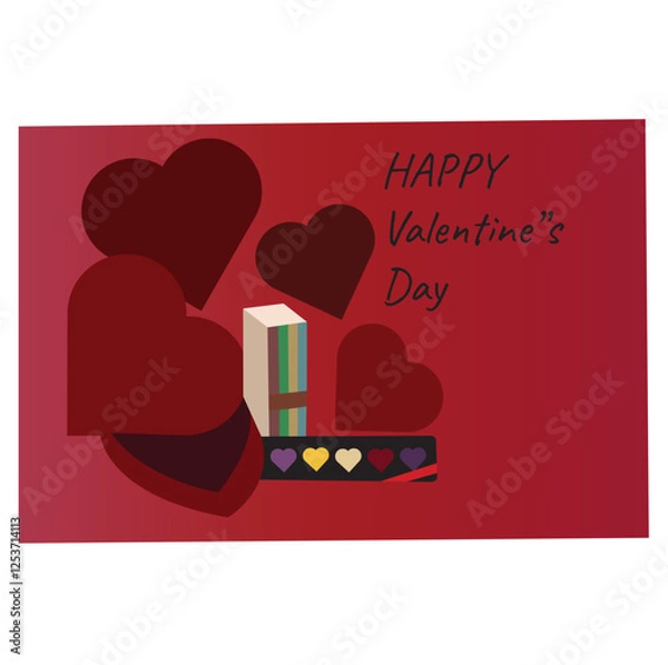 Fototapeta Set of vector hearts.