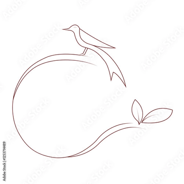 Fototapeta creative vector bird logo.