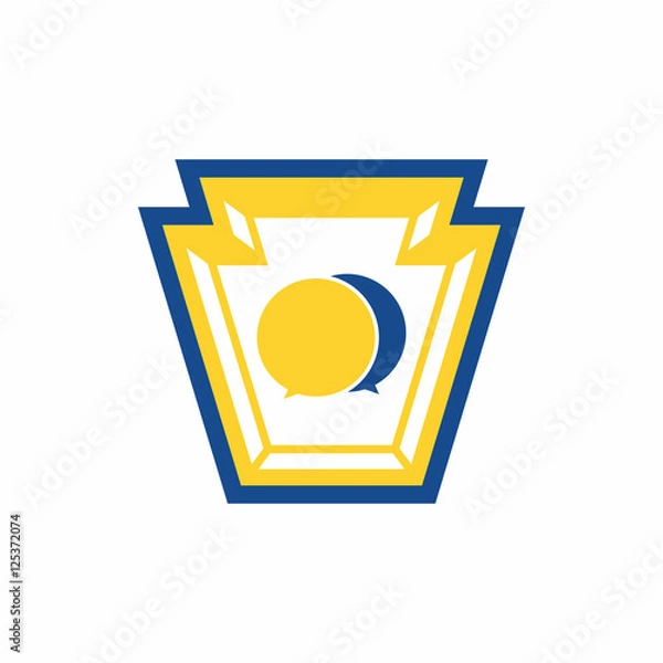 Obraz Keystone Shape Talk - Vector Logo Icon