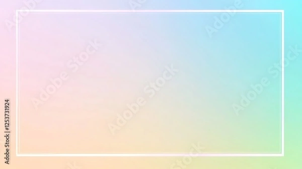 Fototapeta Pastel gradient background, frame