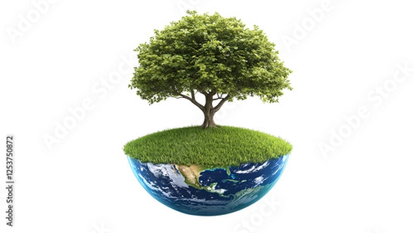 Fototapeta Earth Globe Tree
