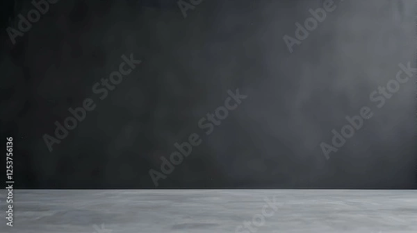 Fototapeta Empty Gray Concrete Surface Against Dark Background