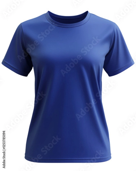 Fototapeta Women's Blue t-shirt mockup with transparent background for easy customization