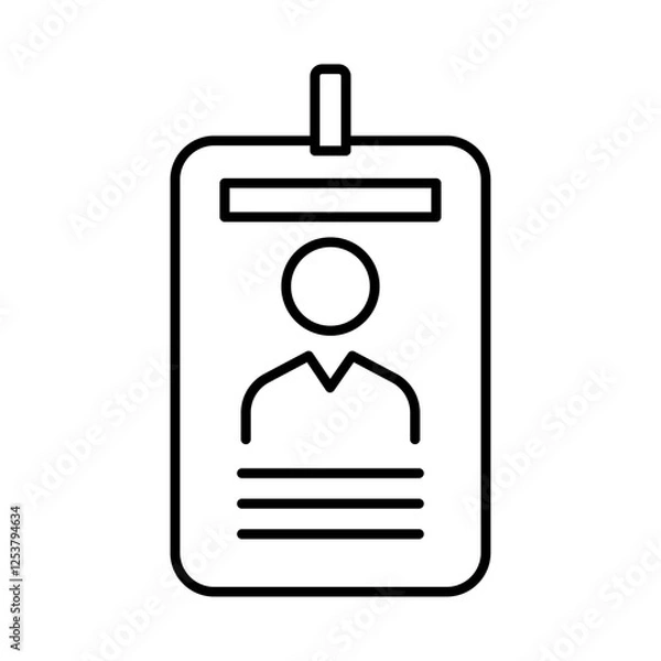 Obraz Employee id card icon Vector logo set flat