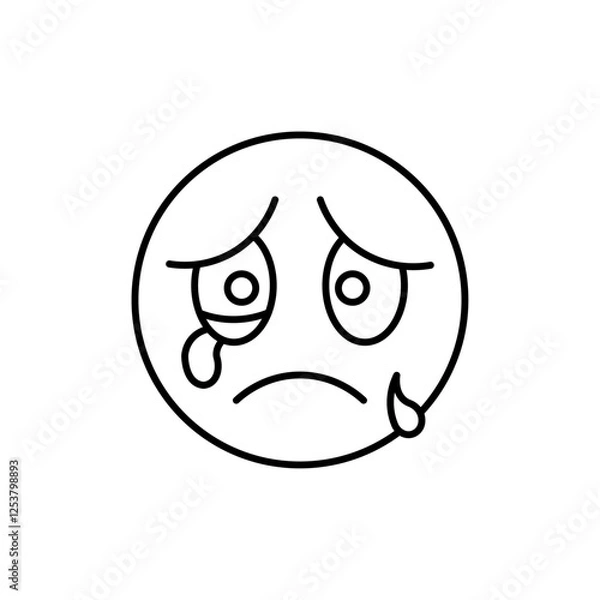 Fototapeta sad icon Vector logo set flat