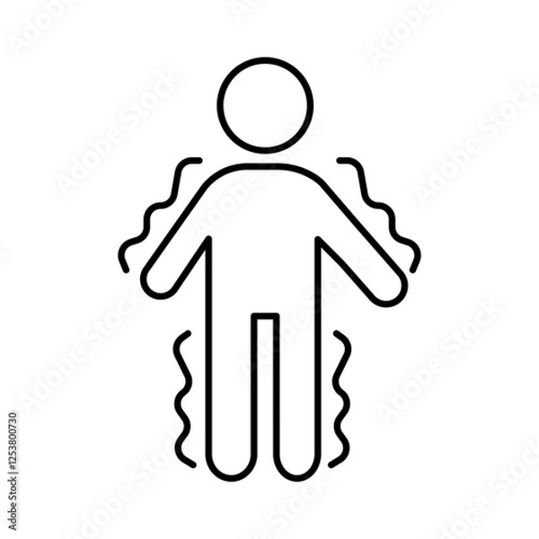 Obraz Trembling icon Vector logo set flat