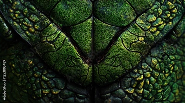 Obraz Emerald Dragon Scale: A Macro Photography Masterpiece