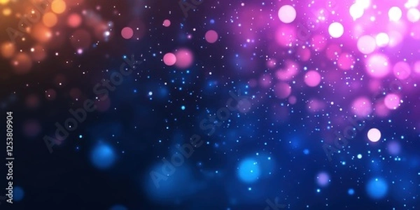 Fototapeta Colorful Bokeh Light Background with Bright Spots and Soft Focus