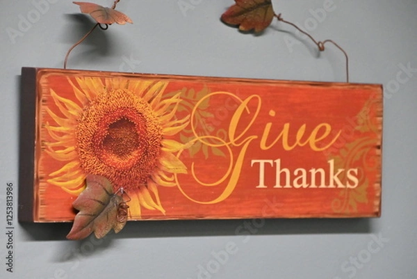 Fototapeta Give Thanks Sign