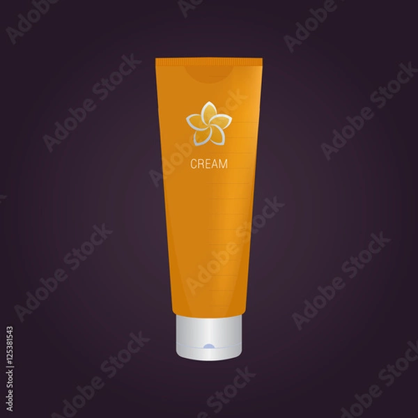 Fototapeta Cream packaging vector design template