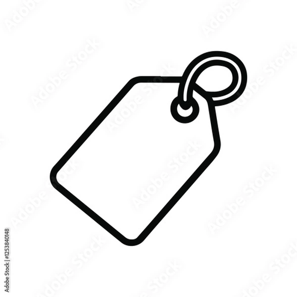 Fototapeta Price tag icon. Tag label icon for websites and apps. Sales label icon on white background. Flat vector illustration.