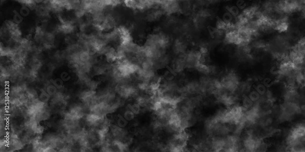 Fototapeta Ethereal Storm Clouds Texture. Abstract Monochrome Foggy Background. High-Resolution Moody Sky Effect Seamless Dark Mist Overlay for Digital Art, Graphic Design, and Atmospheric Visuals