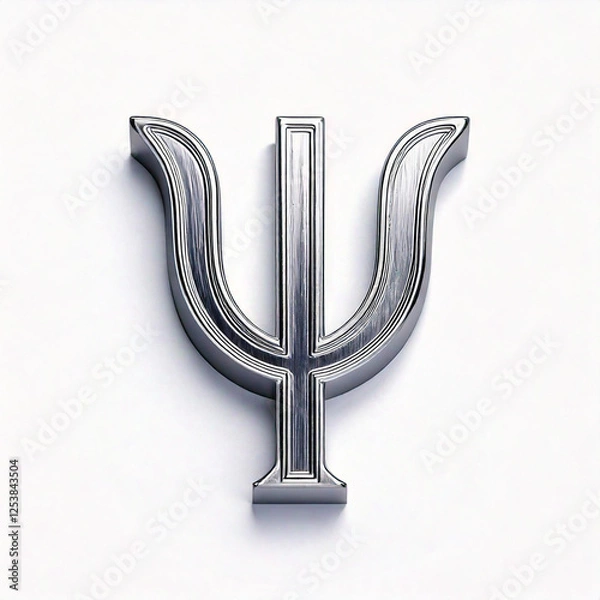 Fototapeta PSI symbol psychology and parapsychology isolated on white