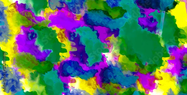 Fototapeta abstract colorful cloudy majestic artistic watercolor color flow cloud style background