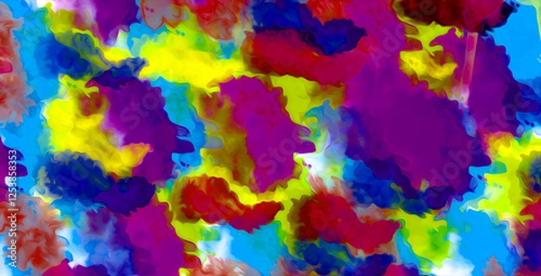 Fototapeta abstract colorful cloudy majestic artistic watercolor color flow cloud style background