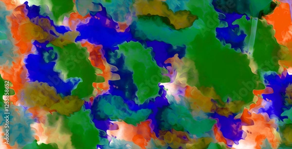 Fototapeta abstract colorful cloudy majestic artistic watercolor color flow cloud style background
