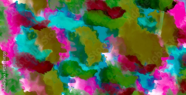 Fototapeta abstract colorful cloudy majestic artistic watercolor color flow cloud style background
