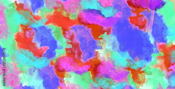 Fototapeta abstract colorful cloudy majestic artistic watercolor color flow cloud style background