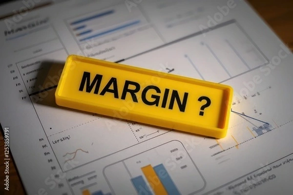 Fototapeta Highlighting Profit Margin With Charts and Graphs