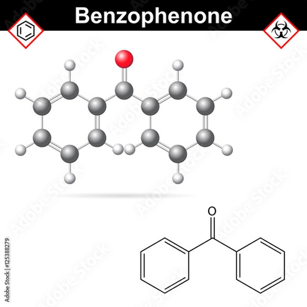Fototapeta Benzophenone organic chemical