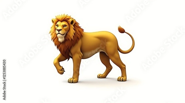 Fototapeta lion isolated on white background
