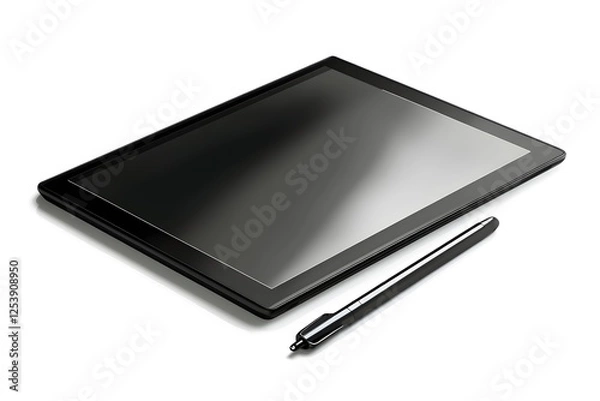 Fototapeta Stylish Tablet with Stylus