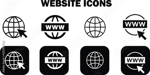 Obraz Web site Icons Bundle Set
