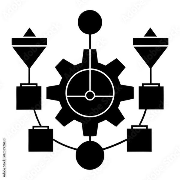 Obraz simple creative workflow silhouette icon