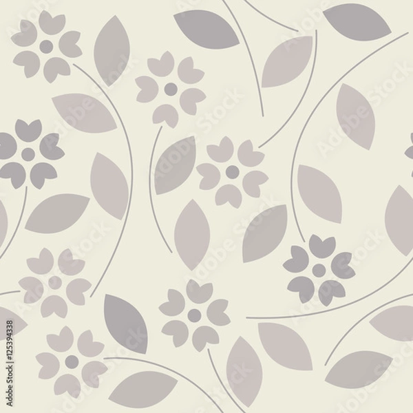Obraz Seamless pattern with stylish flowers