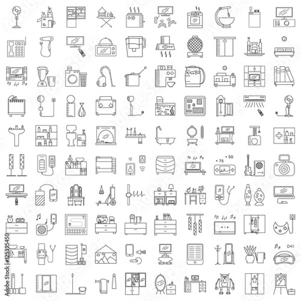 Fototapeta Home interior icon.