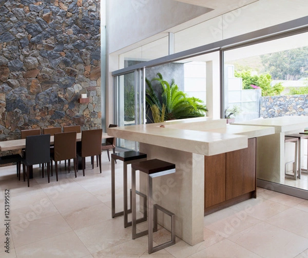 Obraz dinner table in room interior