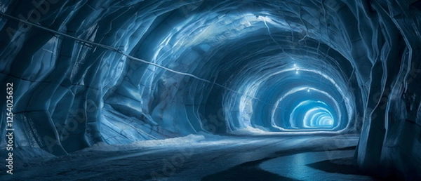 Fototapeta A huge underground alien base extends deep into th_004