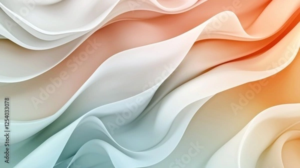 Fototapeta Abstract minimalist background with gradients, pastel colors , smooth transitions, modern aesthetic, elegant  composition, negative space 