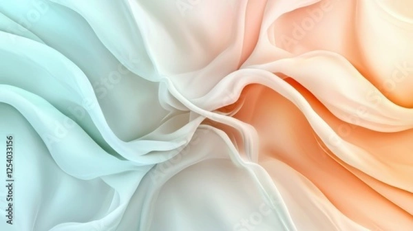 Fototapeta Abstract minimalist background with soft gradients,  pastel colors (digital lavender, warm peach, neo-mint), modern aesthetic, elegant composition