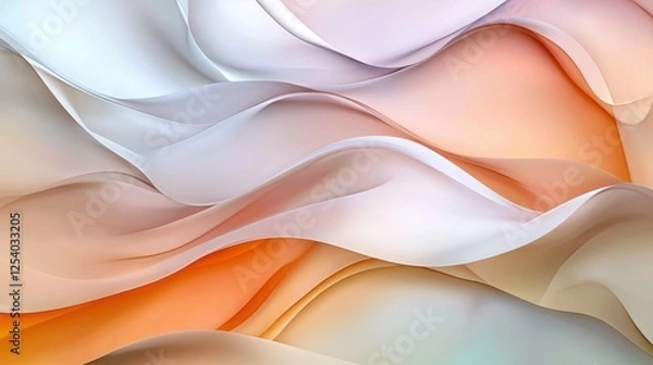 Fototapeta Abstract minimalist background with soft flowing gradients, pastel colors , modern aesthetic, elegant and clean composition