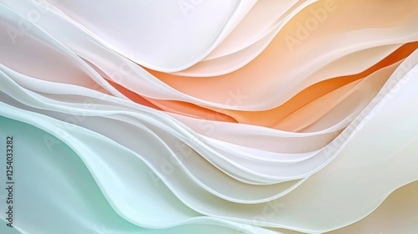 Fototapeta Abstract  background with soft flowing gradients,  pastel colors , modern aesthetic, elegant and clean composition