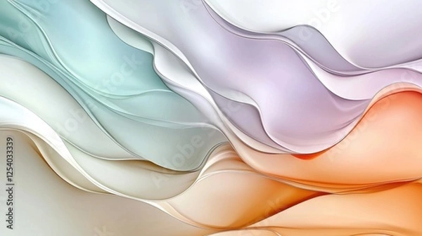 Fototapeta Abstract  background with flowing gradients, pastel colors , modern aesthetic, elegant and clean composition