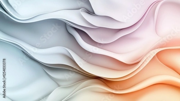 Fototapeta Abstract background with soft flowing gradients, dreamy pastel colors