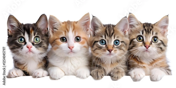 Obraz two kittens isolated on white background