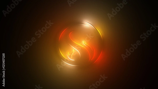 Fototapeta Glow Outline Logo Animation