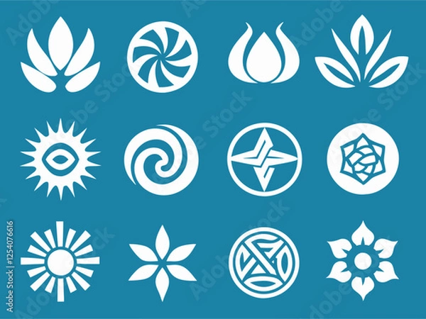 Fototapeta Minimalist Logo Symbol Set Unique Simple Logo Designs 
