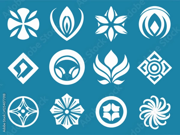 Fototapeta Minimalist Logo Symbol Set Unique Simple Logo Designs 