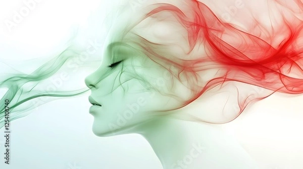 Fototapeta An abstract painting representation of the emotive essence
