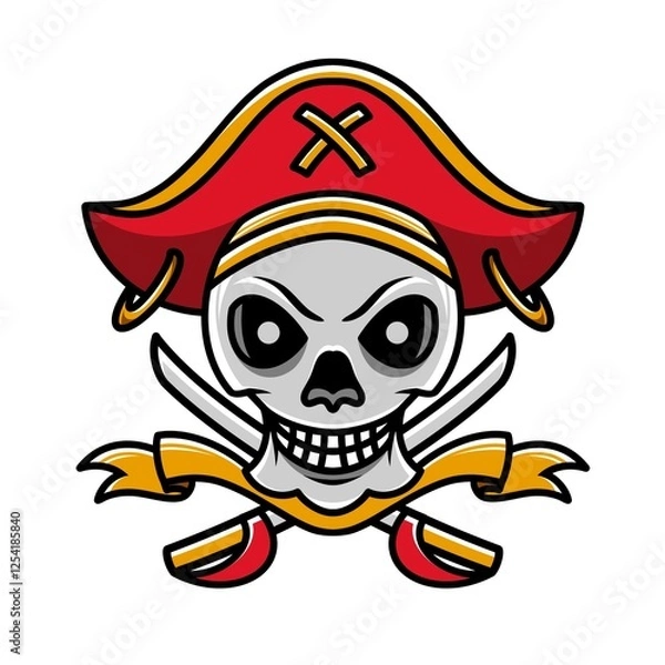 Fototapeta pirate skull and crossbones