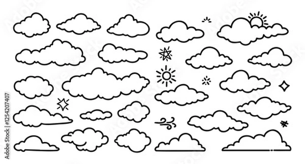 Fototapeta The latest collection of modern and newest wing illustrations