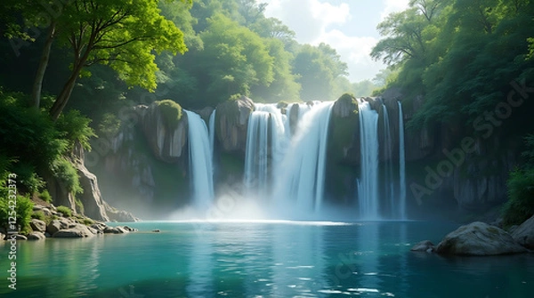 Obraz waterfall in the jungle