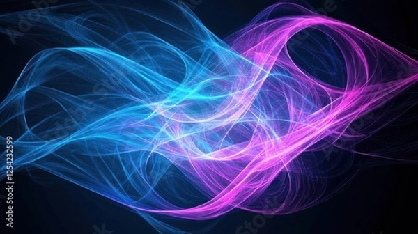 Obraz Abstract Digital Design With Neon Pink And Blue Colors