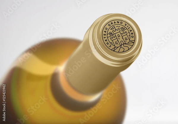 Obraz Wine Bottle Top Mockup