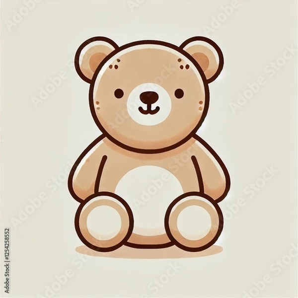 Obraz Minimalist Plush Bear Toy